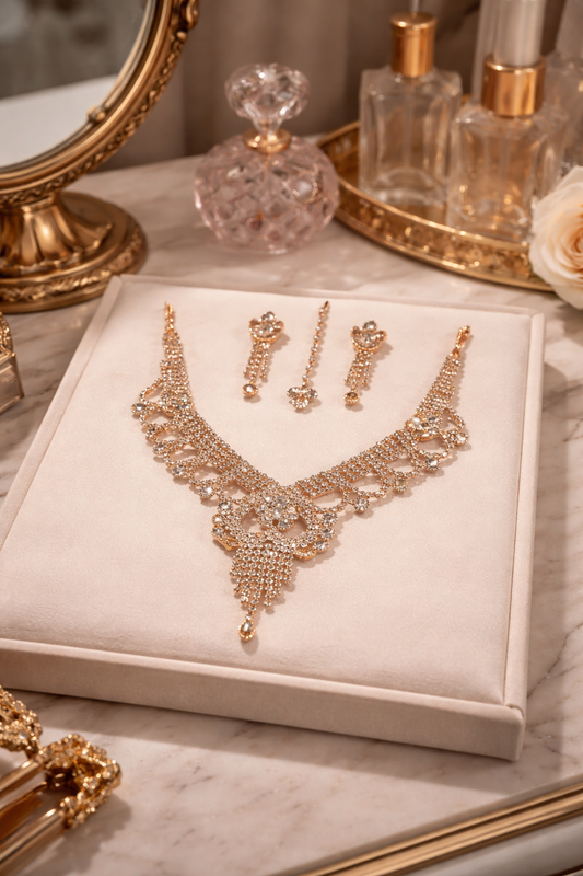 Rose Gold Neckless Set