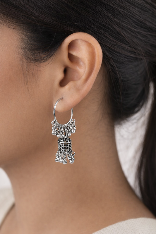 Silver Jhumki